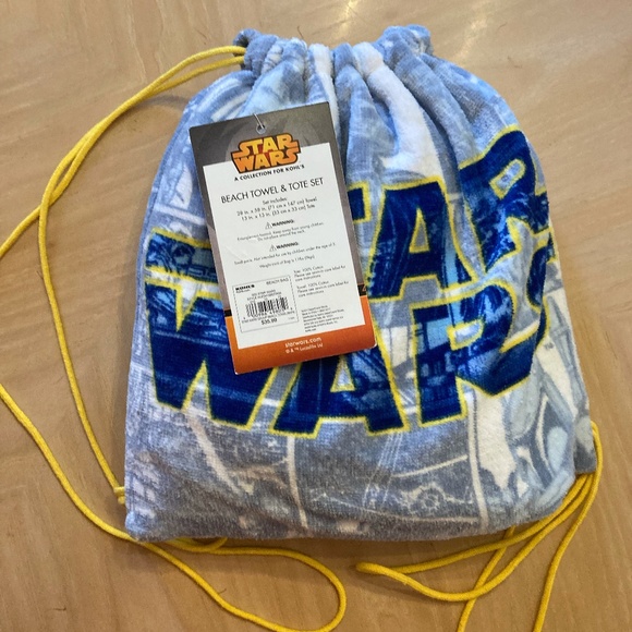Disney Other - SALE: NWT STAR WARS POOL/BEACH TOWEL WITH BONUS TOTE BAG